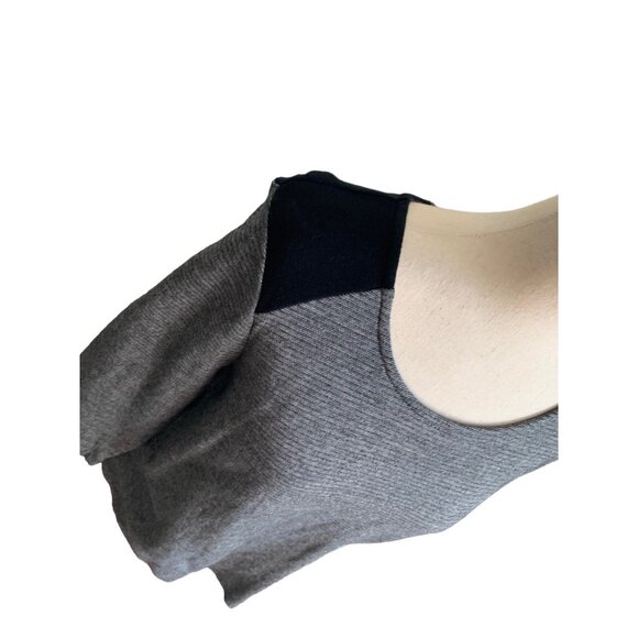 Chico's White Black Color Block 3/4 Sleeve Pullover Shirt Womens size 1 Medium - Picture 2 of 8